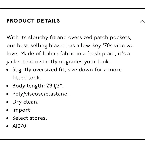 Madewell Dorset Blazer Cosley Plaid Medium - Picture 9 of 12